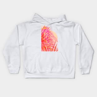 Living Coral Feather Palm Kids Hoodie